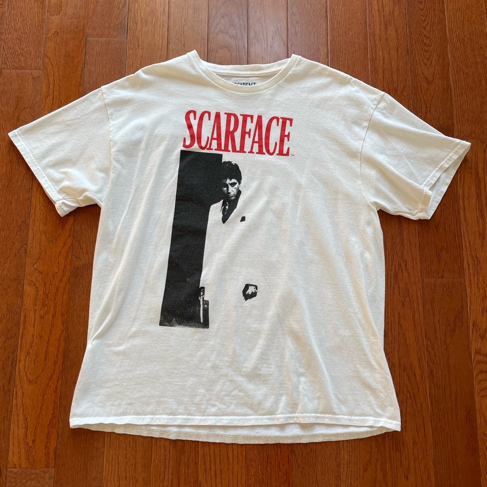 Scarface 1983 Tony Montana Al Pacino Movie Poster Graphic T Shirt XL